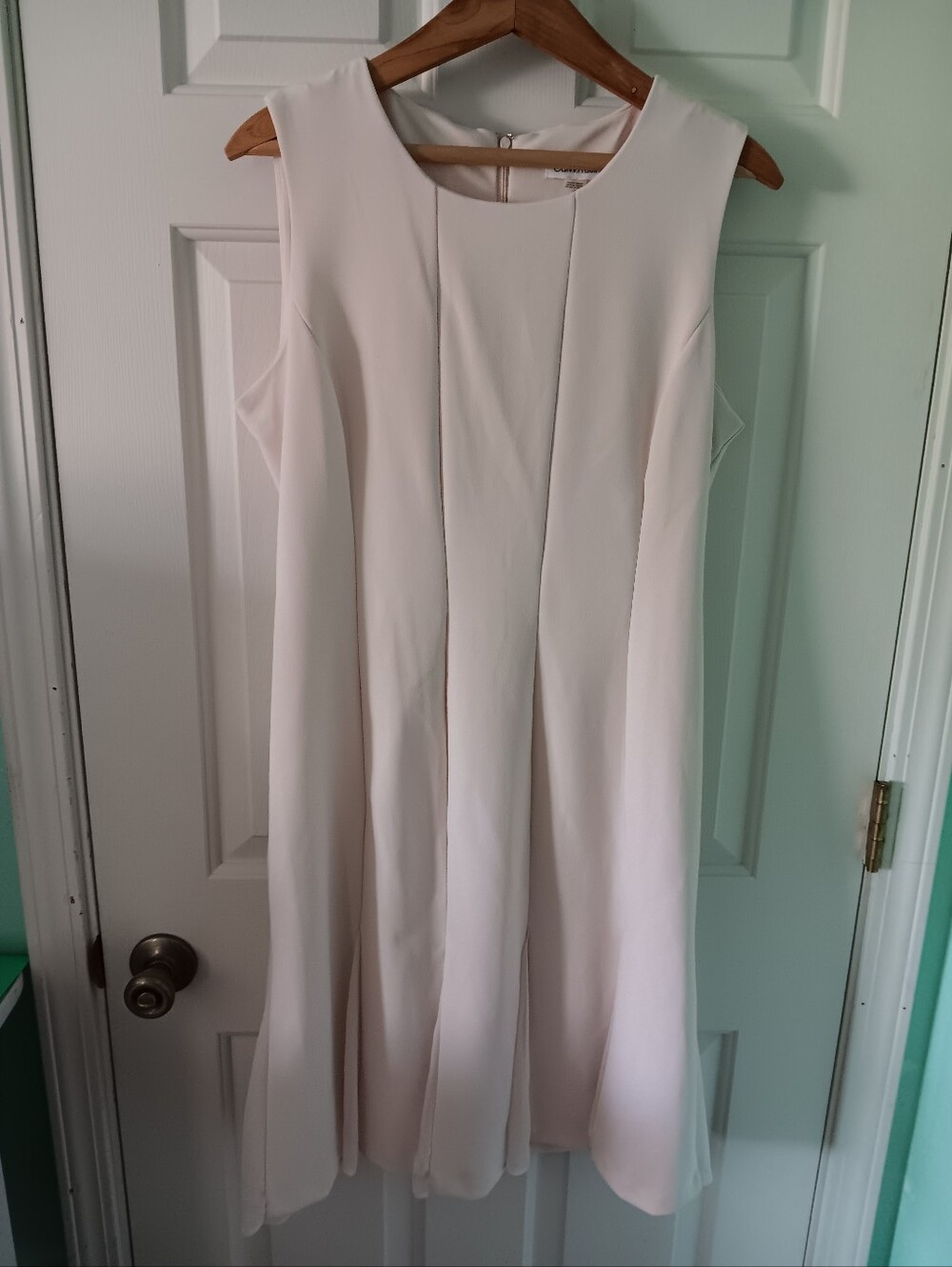 Calvin Klein Ivory Blush Sheeth Dress Size 12